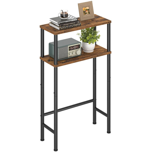 Asgolion Narrow Console Table, 15.7" Small Entryway Table, 2-Tier